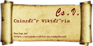 Csiszár Viktória névjegykártya