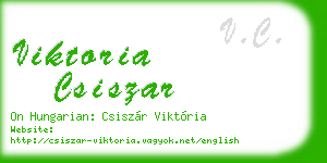 viktoria csiszar business card